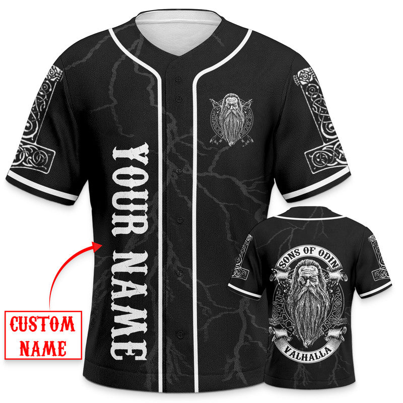 Viking Son Of Odin Valhalla Viking Custom Baseball Jersey