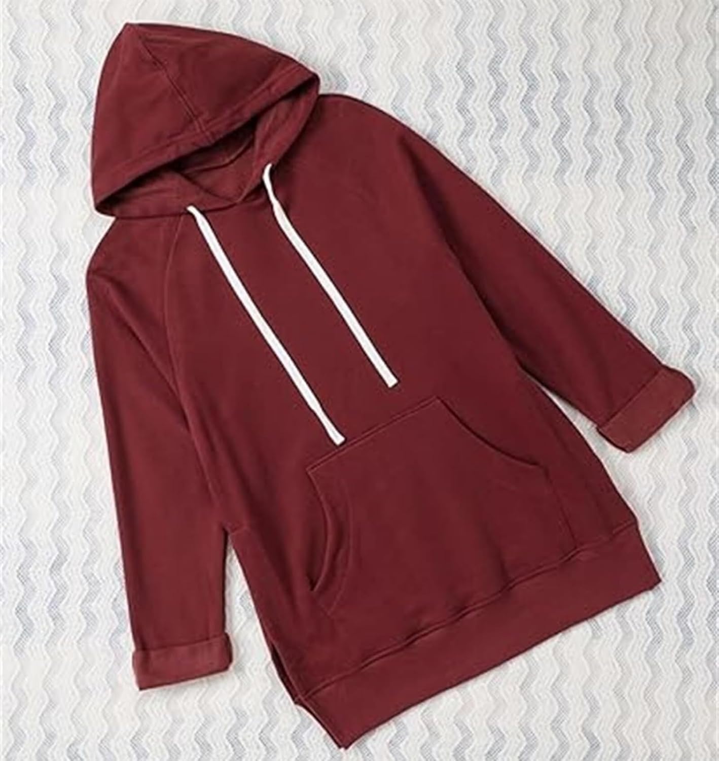 The Warmy Oversized Hoodie Dress,Hoodie Dress Forwomen,Women's Casual Pullover Long Sleeve Split Hem