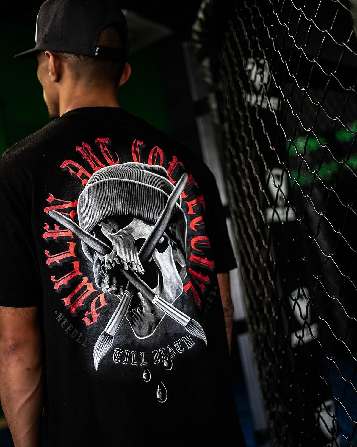 Skull and Brushes Tattoo Lifestyle Graphic Art Fishing Standard Soft Short Sleeve Tee